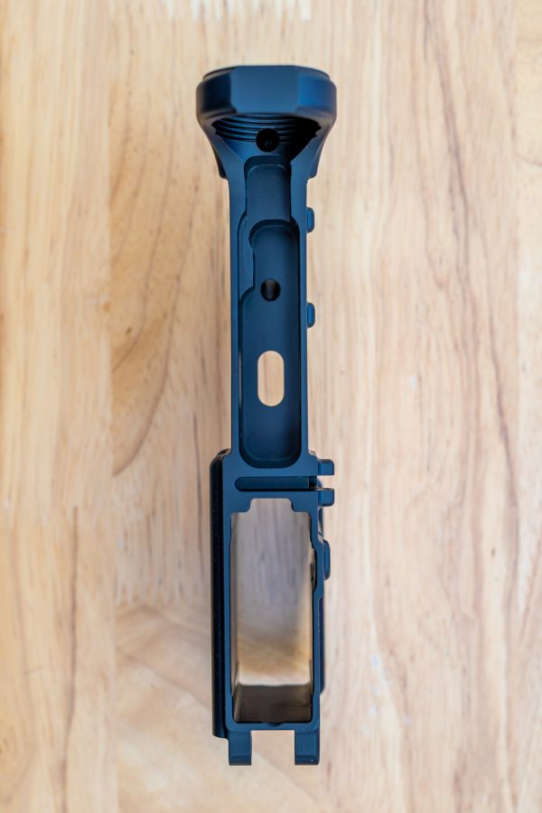 Top view of Pointbreak Dynamics PDM4 lower receiver showing M16 cut